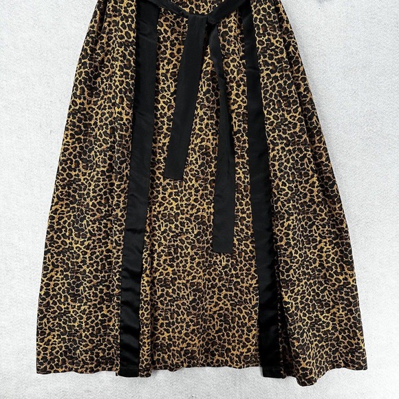 Contessa di Roma Nightgown Chemise Robe Set Womens SMALL Leopard Cheetah Print - Picture 9 of 15